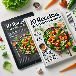 Imagem de capa para o Ebook Transforme sua Alimentação: 10 Receitas para Secar com Sabor! 🍴✨