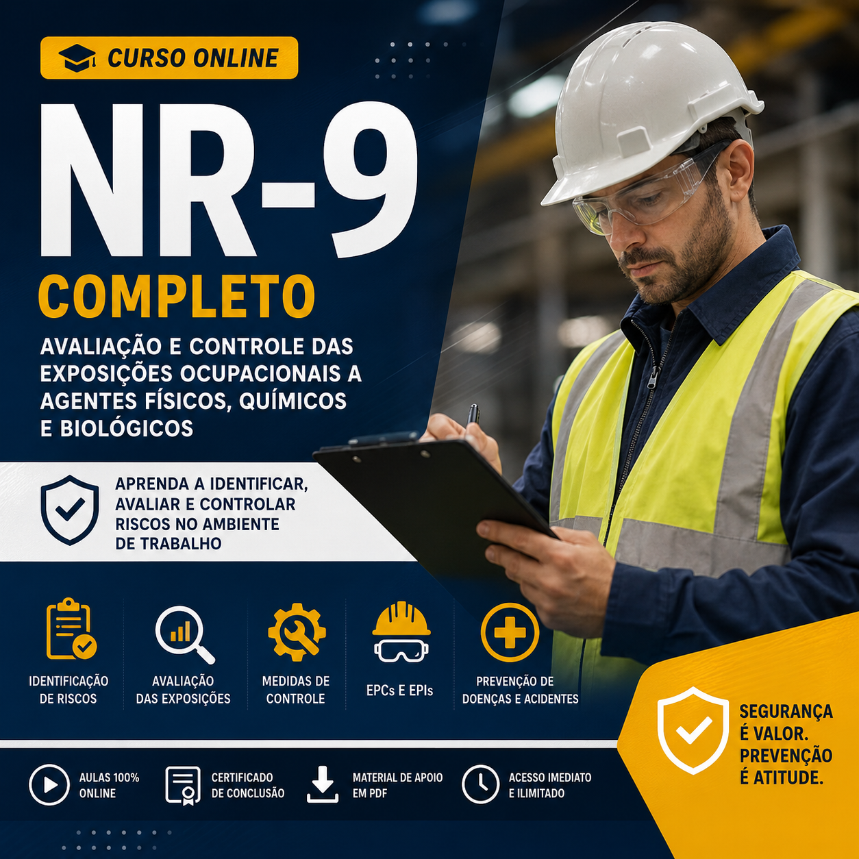 Imagem do curso Treinamento NR-9 Completo: Avaliação e Controle das Exposições Ocupacionais