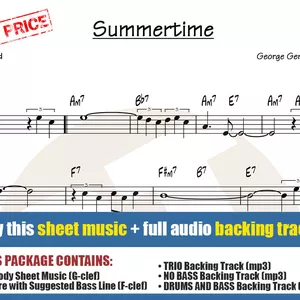 Cover image for Online course Summertime (Sheet Music + Backing Tracks)