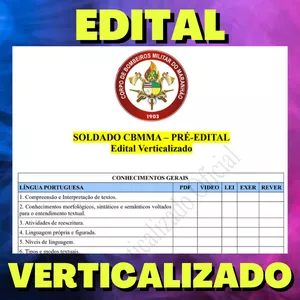 Imagem de capa para o Ebook SOLDADO CBM MA - CORPO DE BOMBEIRO DO MARANHÃO - PRÉ-EDITAL - Edital Verticalizado