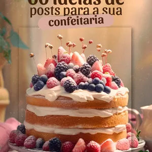 Imagem de capa para o Ebook 60 scripts de stories para a sua confeitaria