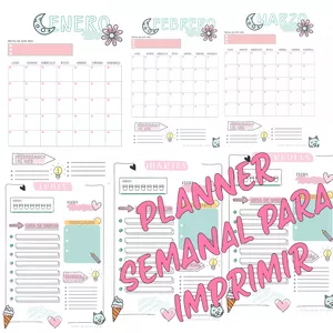 Imagen de portada para Ebook Plantilla de Planner Semanal para imprimir