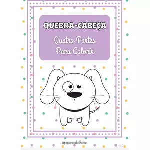 Imagem de capa para o Ebook Quebra-Cabeça 4 partes para Colorir