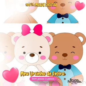 Imagem de capa para o Ebook ✨Meu Ursinho de Feltro - Molde Digital {sem pap}✨ 