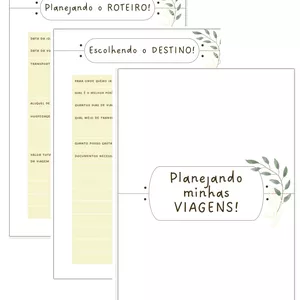 Imagem de capa para o Ebook Planner "Planejando minhas viagens" 2023