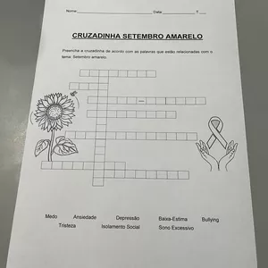 Imagem de capa para o Ebook Cruzadinha Setembro Amarelo