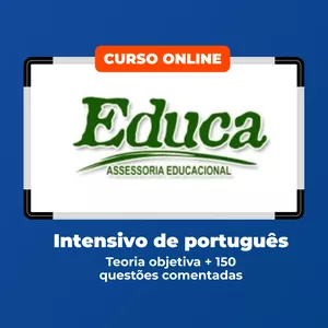 Imagem de capa para o Curso online Intensivo de português para a banca EDUCA