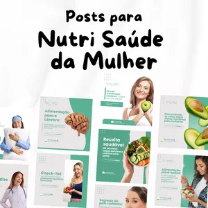Imagem de capa para o Curso online Pack Canva Nutri Saúde da Mulher
