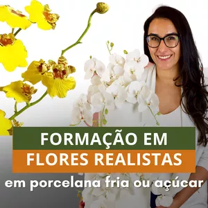Imagem de capa para o Curso online Formação livre em flores artesanais para confeitaria e artesanato