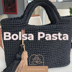 Imagem de capa para o Ebook Bolsa Pasta em Crochê