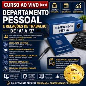 DEPARTAMENTO PESSOAL E RELA��ES DE TRABALHO DE 