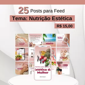 Imagem de capa para o Ebook Posts - Nutrição Estética