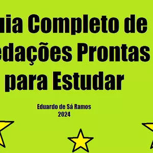 Imagem de capa para o Ebook Guia Completo de Redações Prontas para Estudar