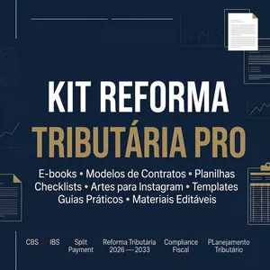 Imagem do curso KIT REFORMA TRIBUTÁRIA PRO: EBOOKS, PLANILHAS, CALCULADORAS, CHECKLISTS, CONTRATOS, ARTES EDITÁVEIS E MUITO MAIS!
