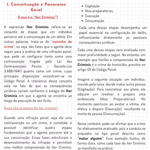 Imagem de capa para o Ebook ITER CRIMINIS - DIREITO PENAL - RESUMO