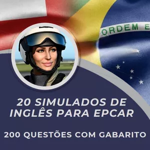 Imagem de capa para o Ebook Inglês EPCAR - 20 Simulados (200 Questões)