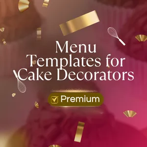 Cover image for Online course Menu Templates for Cake Decorators