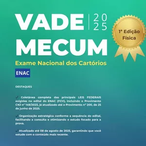 Imagem de capa para o Curso online vendas suspensas - VADE MECUM ENAC 2.2025 (Físico)