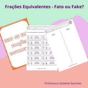 Imagem de capa para o Ebook Fato ou Fake - Frações Equivalentes