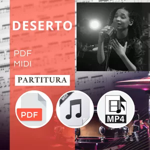 Imagem de capa para o Ebook Partitura de Bateria - Música: Deserto