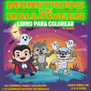 Imagen de portada para Ebook Libro para colorear  - Monstruos de Halloween