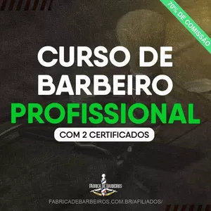 Imagem de capa para o Curso online Curso De Barbeiro Profissional Com 2 Certificado 