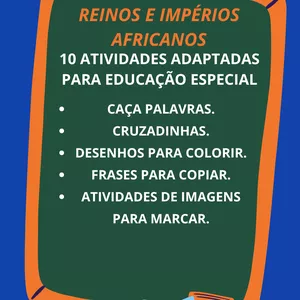 Imagem de capa para o Ebook 10 ATIVIDADES ADAPTADAS DE REINOS E IMPÉRIOS AFRICANOS