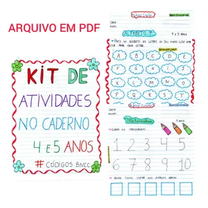 Imagem de capa para o Ebook Kit de atividades Infantil 4 e 5 anos