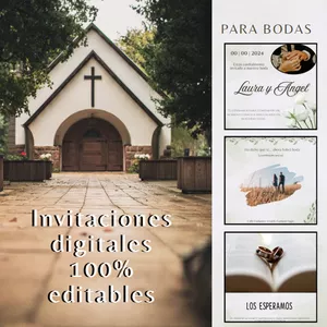 Imagen de portada para Ebook Invitaciones Digitales para Bodas: Personalización Total para el Día de tus Sueños (100% editables).