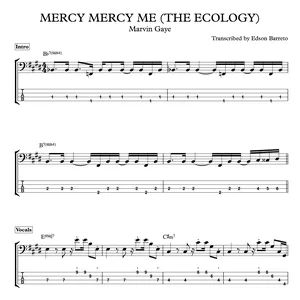 Cover image for Online course MERCY MERCY ME (THE ECOLOGY) (Marvin Gaye) Bass Transcription, Score &amp; Tab Lesson