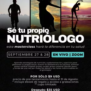 Imagen de portada para Curso online Sé tu propio nutriólogo: gestiona tu salud y bienestar. Masterclass
