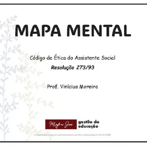 Imagem de capa para o Ebook Mapa Mental - Código de Ética - Resolução CFESS 273/93