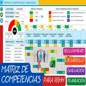 Imagen de portada para Curso online MATRIZ DE COMPETENCIAS EN EXCEL PARA RRHH