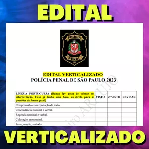 Imagem de capa para o Ebook POLÍCIA PENAL SP - pré edital - Edital Verticalizado + ORDEM DE PRIORIDADE DOS ASSUNTOS E DISCIPLINAS - PPSP 2023