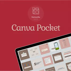 Imagem de capa para o Curso online Canva Pocket - Harmonika Templates