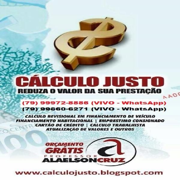 Planilha PLANILHAS DE CÁLCULO REVISIONAL EM FINANCIAMENTO DE VEÍCULOS, FINANCIAMENTO HABITACIONAL, EMPRÉSTIMO CONSIGNADO e CARTÕES DE CRÉDITO
