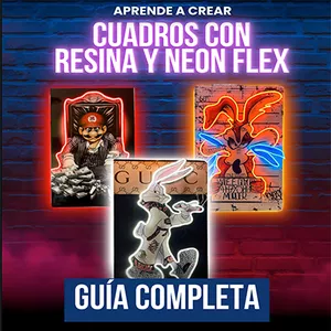 Imagen de portada para Curso online Guía Completa para Crear Cuadros Decorativos con Vinilo, Resina y Luces LED de Neón