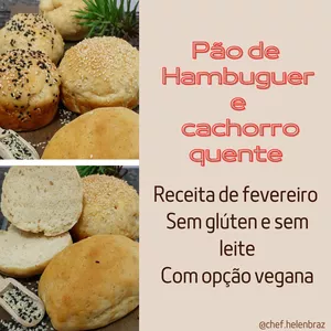 Curso Pão de hambúrguer e cachorro quente sem glúten 