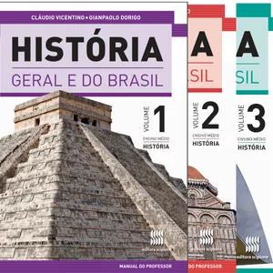 Imagem de capa para o Ebook HISTÓRIA GERAL E DO BRASIL, Vol 1,2 e 3. CLÁUDIO VICENTINO em PDF COMPLETO.
