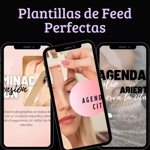 Imagen de portada para Ebook Plantillas de Feed Perfectas - Cejas e Pestanas