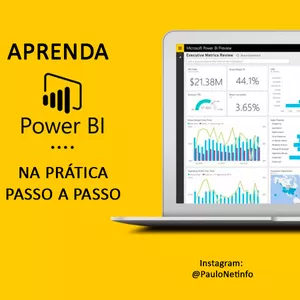 Imagem de capa para o Ebook Aprenda PowerBI na prática passo a passo
