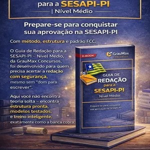 Imagem de capa para o Ebook Guia de Redação para a SESAPI-PI – Nível Médio
