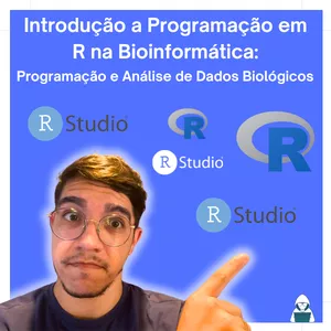 Imagem de capa para o Curso online Introdução a Programação em R na Bioinformática: Programação e Análise de Dados Biológicos