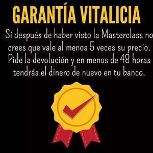 Imagen de portada para Curso online Masterclass "Como duplicar tus ventas utilizando las GARANTÍAS" 💥🚀