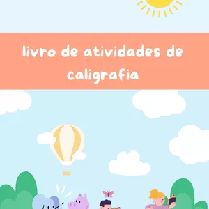 Imagem de capa para o Ebook Livro de atividades de caligrafia
