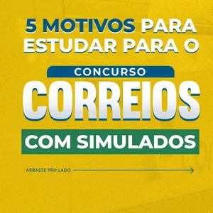 Curso COMBO DE 5 SIMULADOS COM QUESTÕES INÉDITAS E GABARITO COMENTADO PARA O CONCURSO DOS CORREIOS NIVÉL MÉDIO