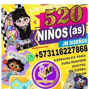Imagen de portada para Curso online Mega pack 520 diseños infantiles