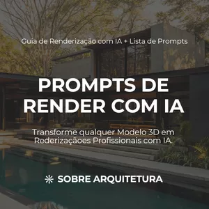 Imagem de capa para o Ebook PROMPTS - RENDER COM IA