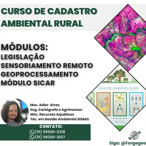 Imagem de capa para o Curso online Curso de Cadastro Ambiental Rural