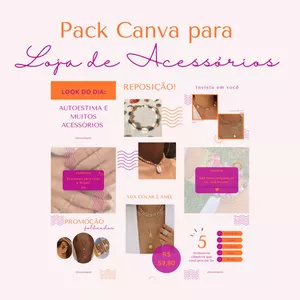 Curso Pack Canva para Loja de Acessórios
